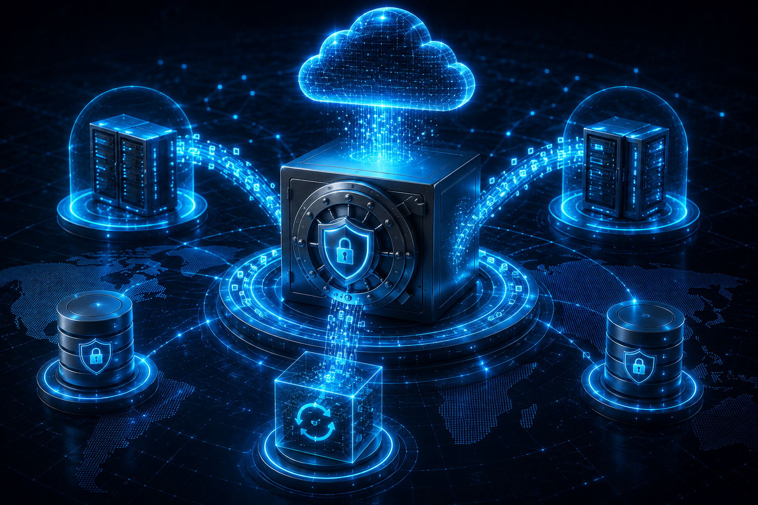Secure cloud backup and disaster recovery system